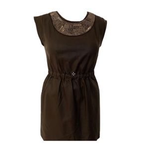 Super Chic Pleather Embellished Dress. - image 1